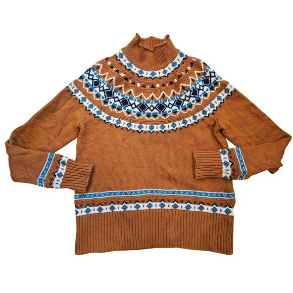 J. Crew Women's Multicolor Rollneck Sweater Fair Isle sz Small Winter Ski Basic - Picture 1 of 5
